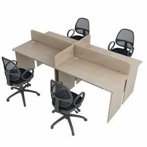 [BC124] Cụm Bàn Làm Việc Văn Phòng Vách Ngăn 4 Chỗ - BC124