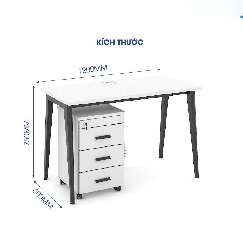 Bàn Làm Việc Chân Sắt 1m2 - BLV71 4