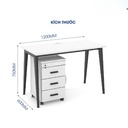 Bàn Làm Việc Chân Sắt 1m2 - BLV71 4
