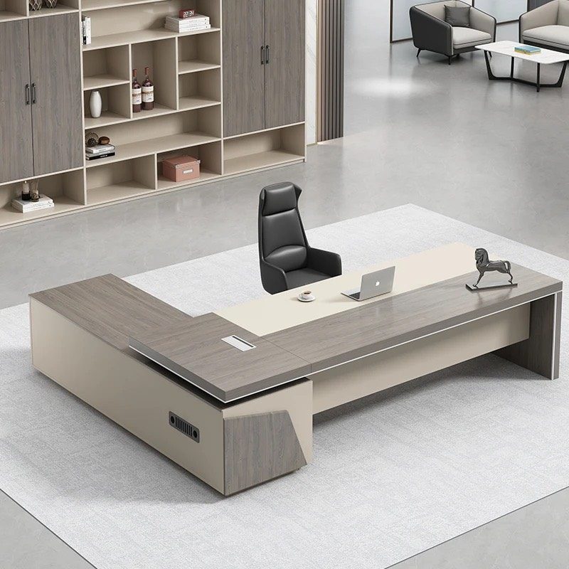 [BGĐ38] Bàn Giám Đốc Góc L Gỗ MDF Đẳng Cấp - BGĐ38