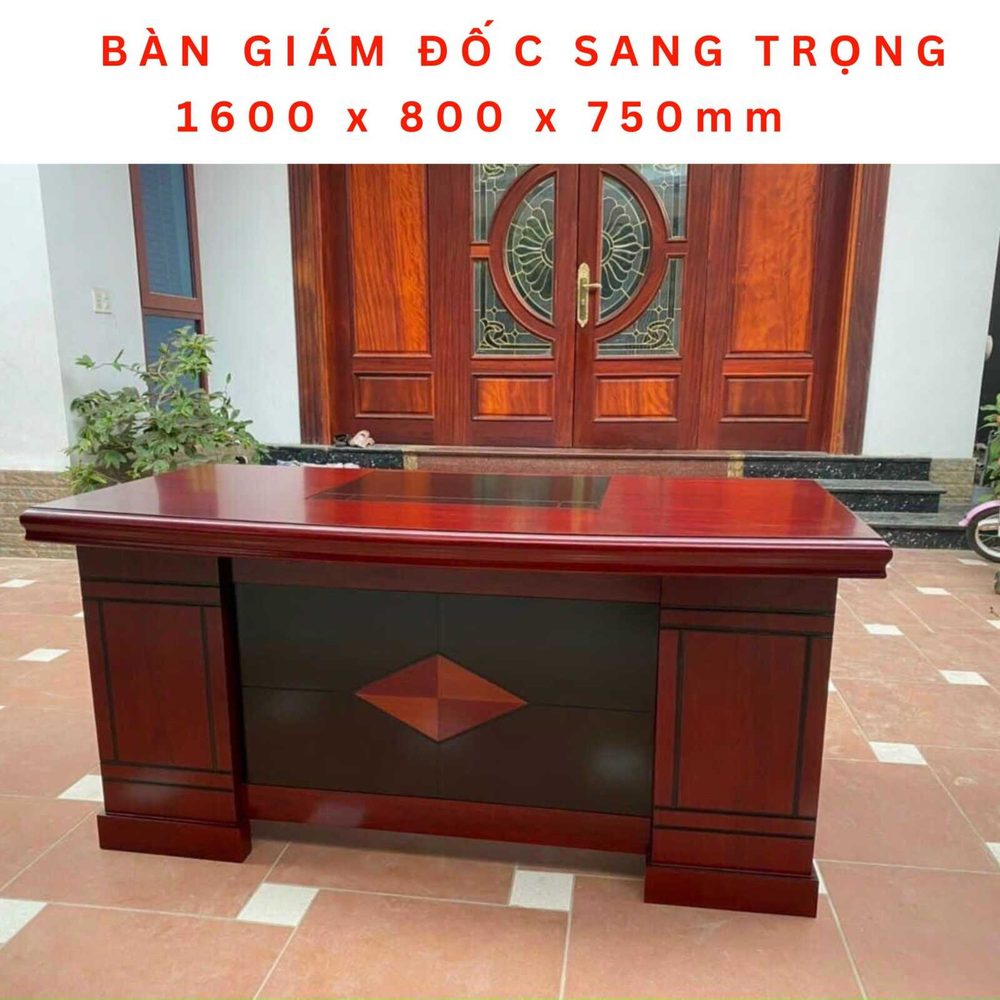 Bàn Giám Đốc Làm Việc Yếm Đen - BGĐ24 1