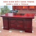 [BGĐ25] Bàn Văn Phòng Giám Đốc Cổ Điển 1m6 x 80 - BGĐ25