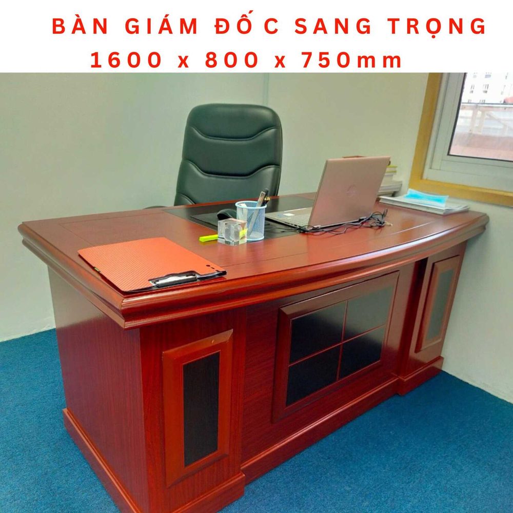 [BGĐ27] Bàn Văn Phòng Giám Đốc Không Hộc 1m6 - BGĐ27