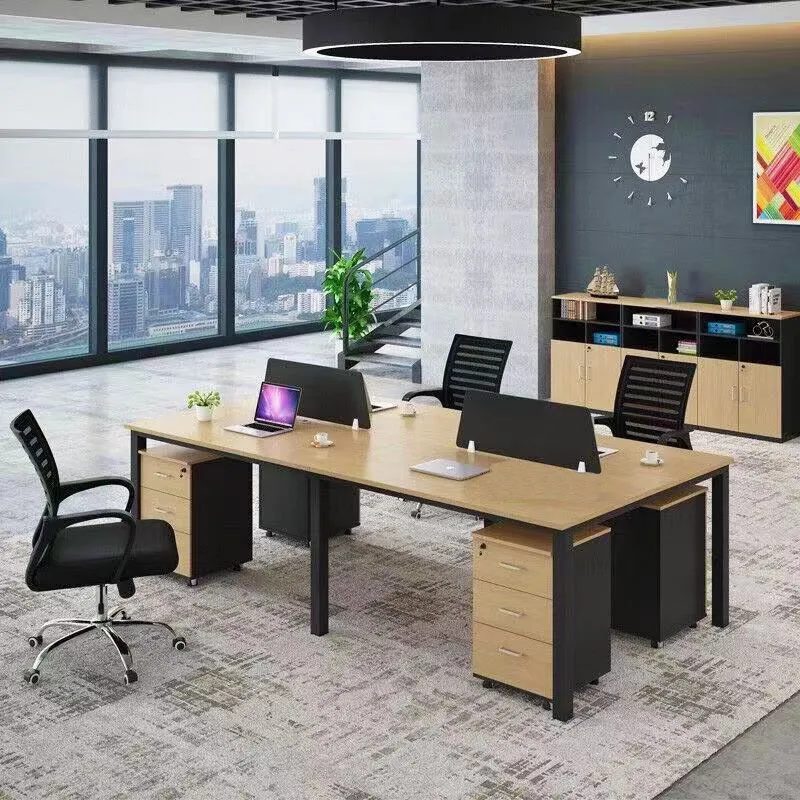 Module Cụm Bàn Làm Việc Văn Phòng Chân Sắt 4 Người - BC5 1