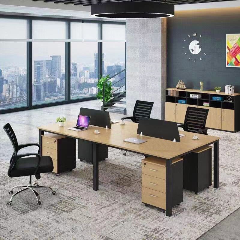 [BC5] Module Cụm Bàn Làm Việc Văn Phòng Chân Sắt 4 Người - BC5