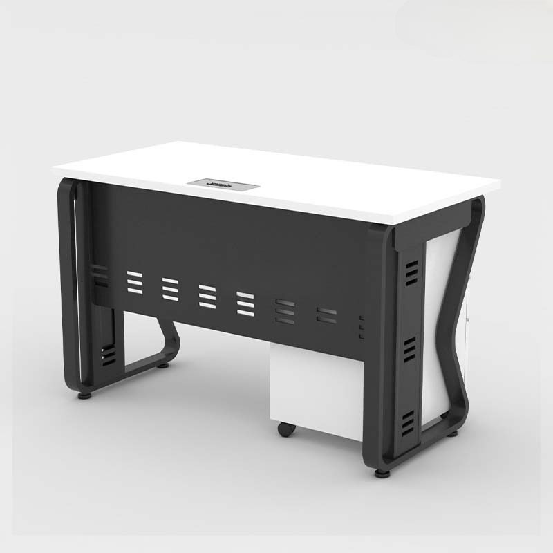 Bàn Làm Việc Chân Sắt Uốn Có Yếm Che - BLV84 1