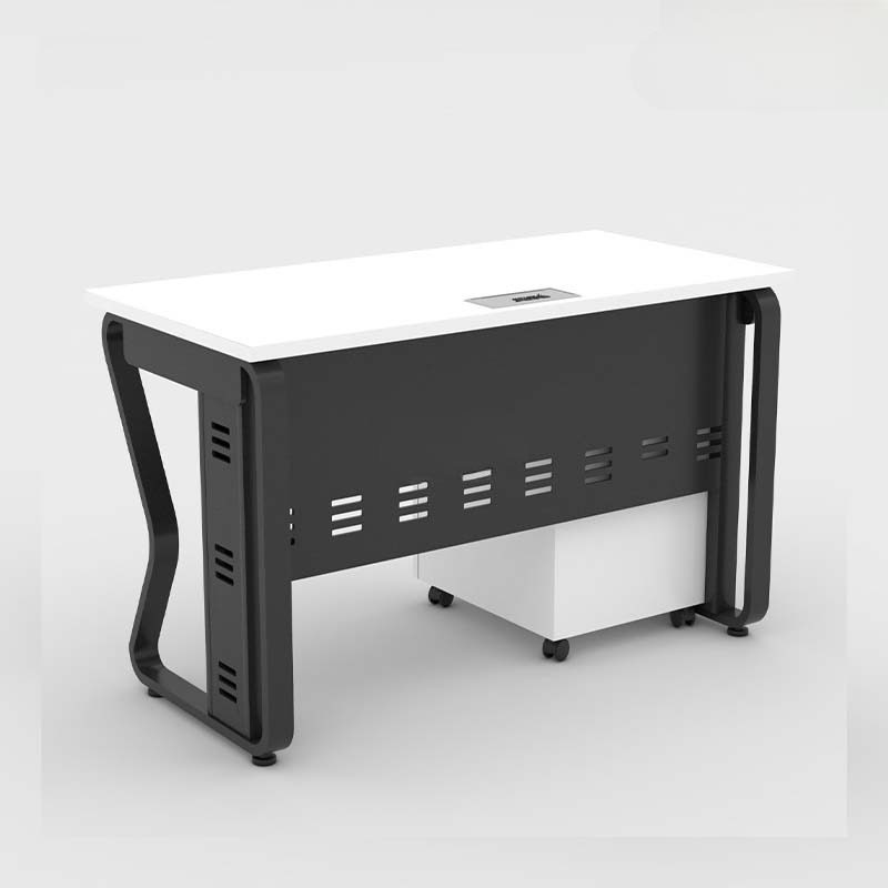 Bàn Làm Việc Chân Sắt Uốn Có Yếm Che - BLV84 2