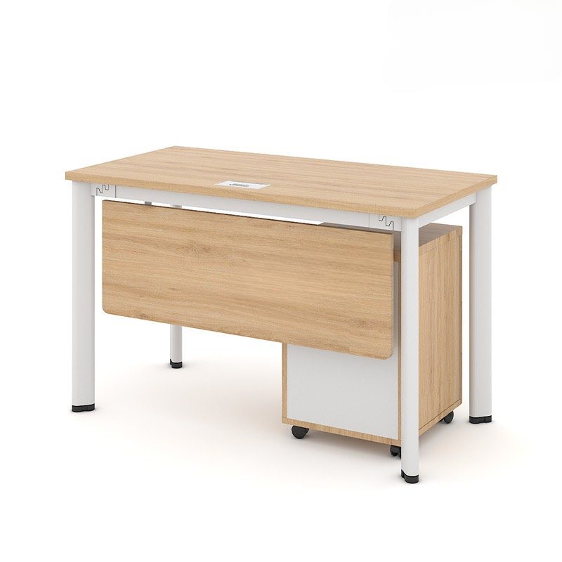 Bàn Làm Việc Chân Sắt Oval Có Hộc - BLV87 2
