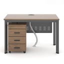 Bàn Làm Việc Chân Sắt Oval Có Hộc - BLV90 3