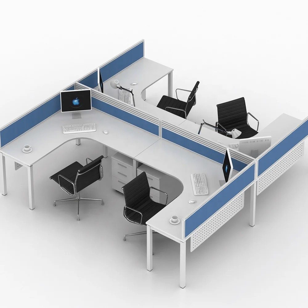 Cụm Bàn Văn Phòng TeamWork Vách Ngăn 4 Người - BC12 3