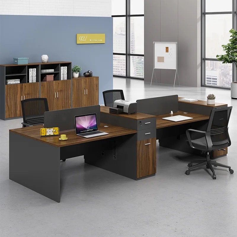 Bàn Cụm Làm Việc Văn Phòng 4 Người Có Hộc - BC15 2