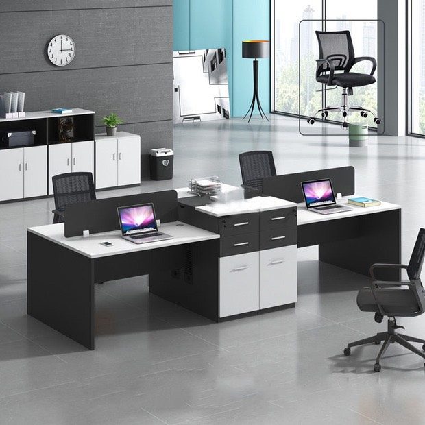 [BC15] Bàn Cụm Làm Việc Văn Phòng 4 Người Có Hộc - BC15