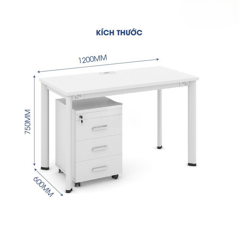 Bàn Văn Phòng Chân Sắt Độc Lập- BLV92 2