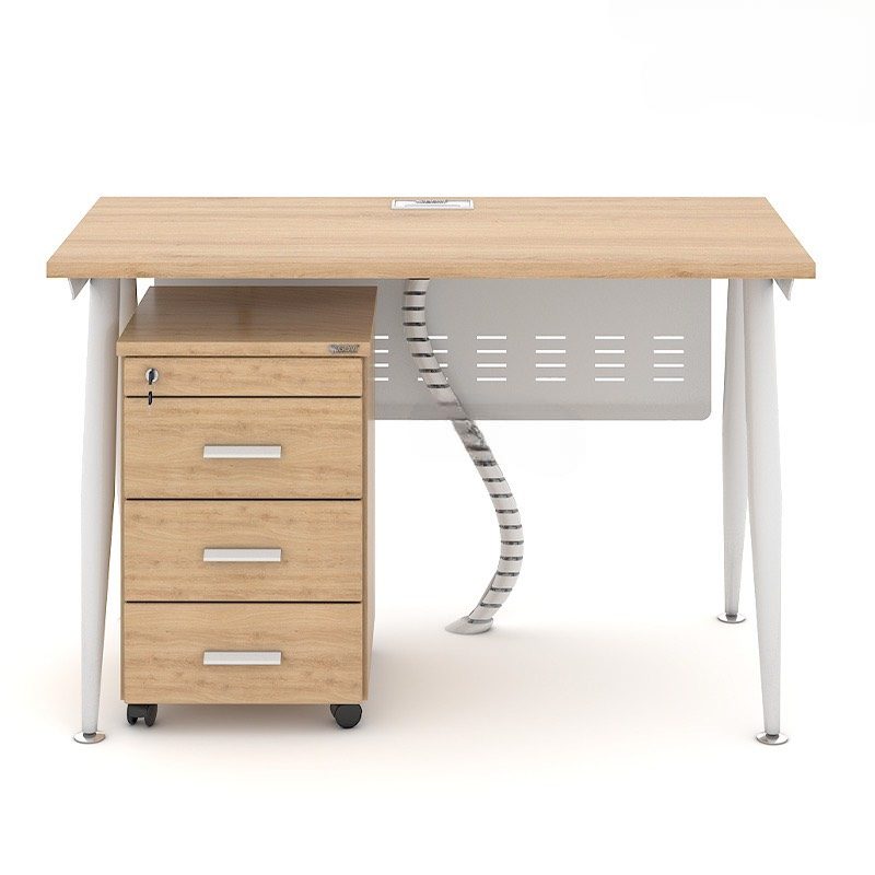 Bàn Làm Việc Chân Sắt Có Hộc Tủ - BLV101 3