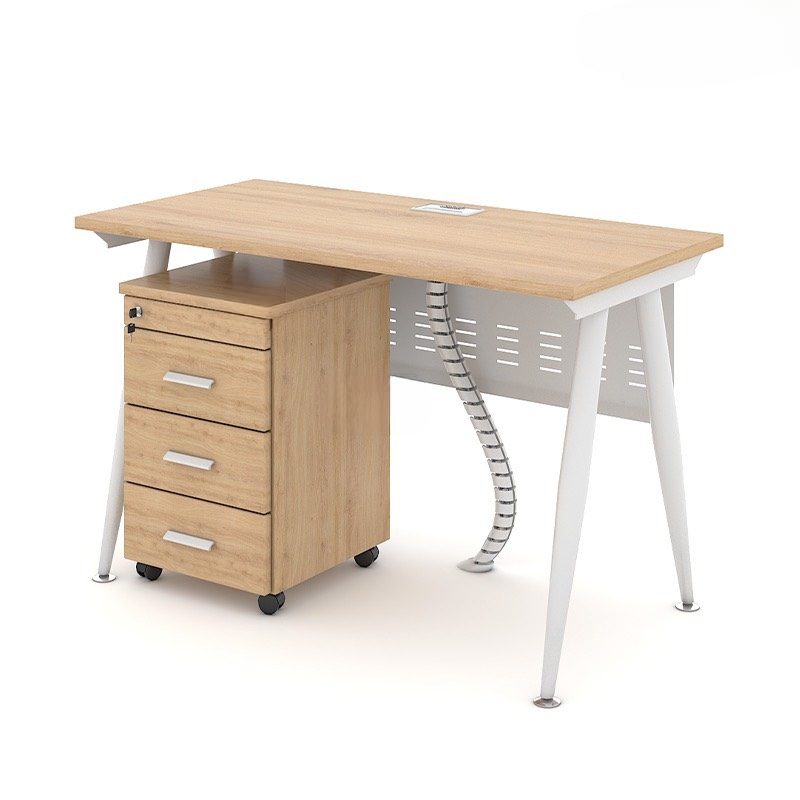 [BLVG121] Bàn Làm Việc Chân Sắt Có Hộc Tủ - BLV101