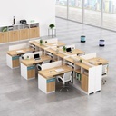 Bàn Văn Phòng Làm Việc Nhóm 6 Người Có Tủ Hồ Sơ - BC23 2