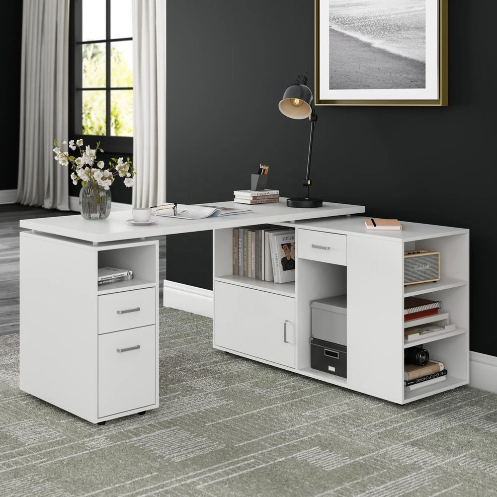 Bàn Giám Đốc Làm Việc Góc 3 Ngăn - BGĐ60 1