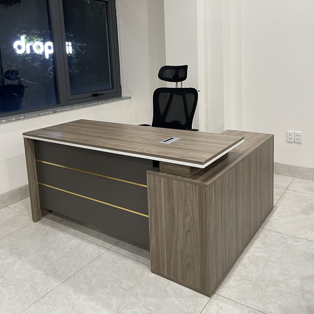 Bàn Giám Đốc Góc L Màu Nâu - BGĐ64 2