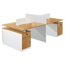 Bàn Cụm Làm Việc 4 Chỗ Có Vách - BC36 3