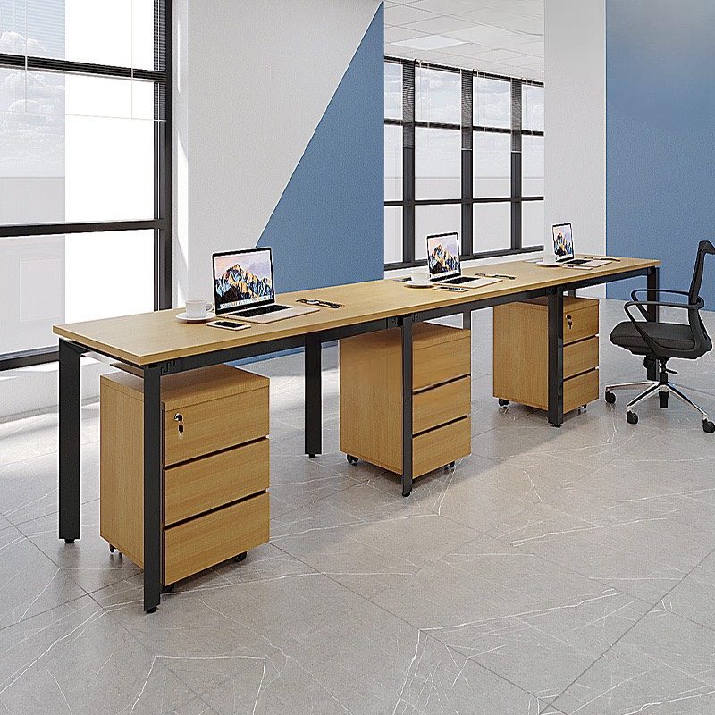 [BC38] Bàn Cụm Làm Việc Chân Sắt 3 Người - BC38