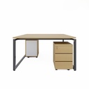 Cụm Bàn 2 Người Chân Sắt Chữ U - BC42 2