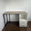 Bàn Làm Việc Chân Sắt Có Hộc Tủ - BLV118 1