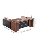 Bàn Giám Đốc Góc L Viền Sọc 1m6x80 - BGĐ69 1