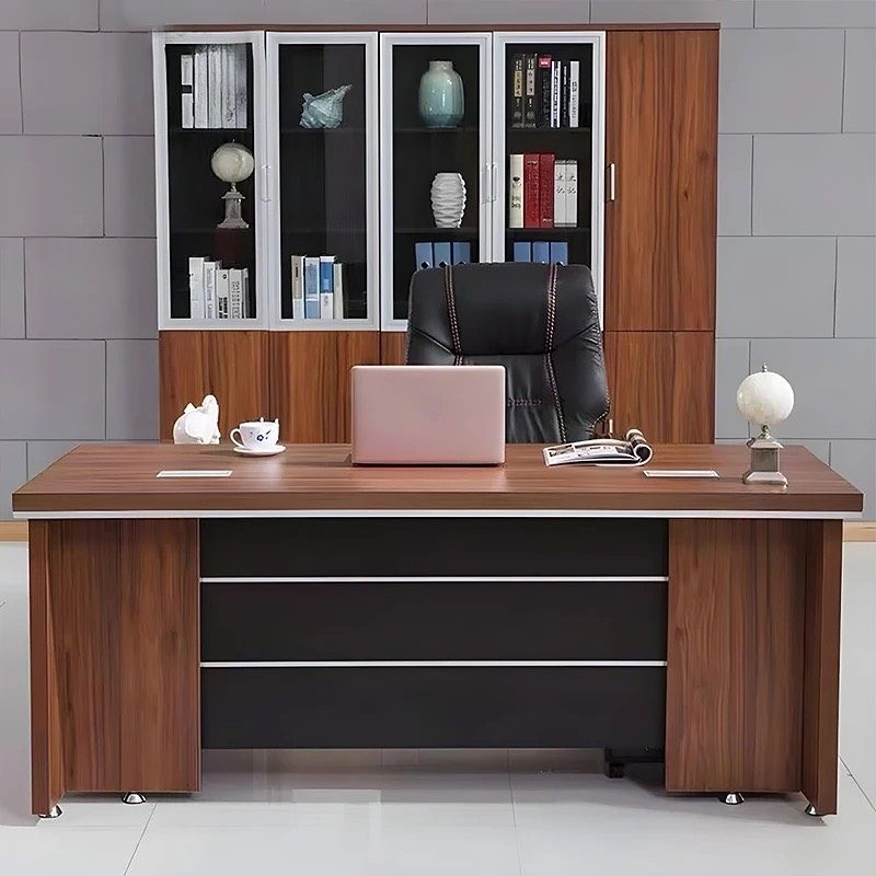 Bàn Giám Đốc Góc L Viền Sọc 1m6x80 - BGĐ69 3