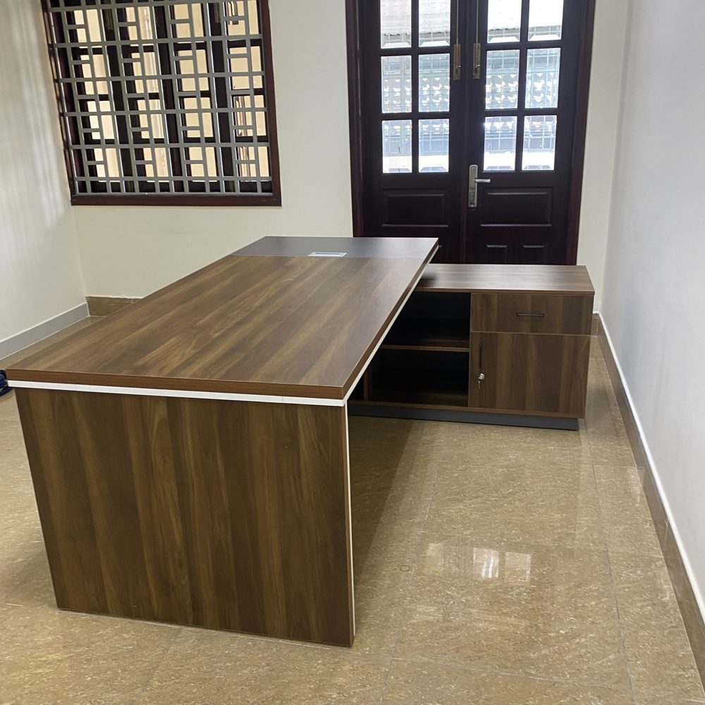 Bàn Giám Đốc Gỗ MDF Góc L 1m6x120 - BGĐ70 3