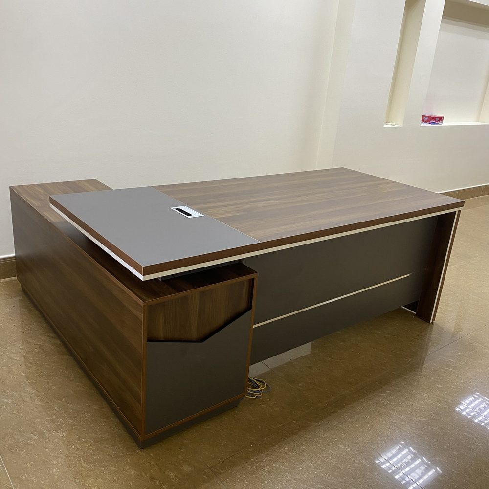 Bàn Giám Đốc Gỗ MDF Góc L 1m6x120 - BGĐ70 4