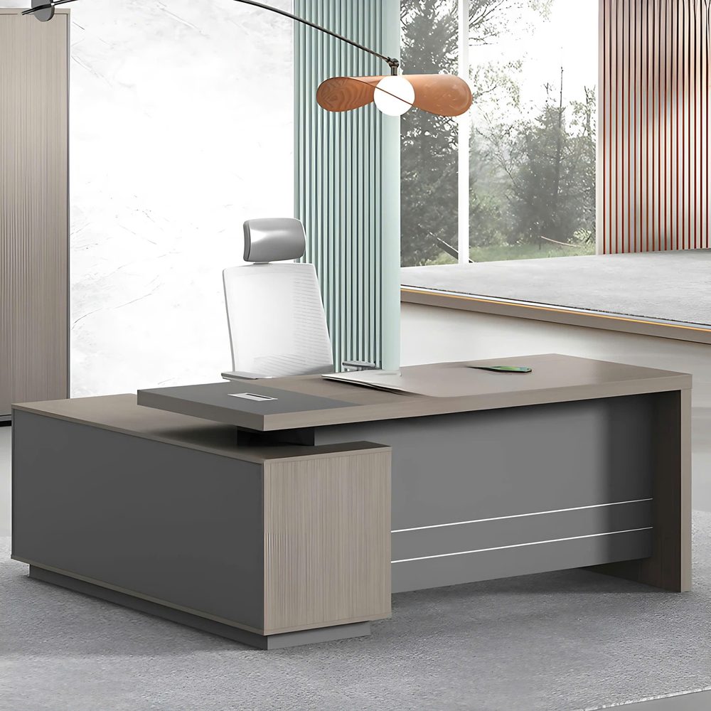 Bàn Giám Đốc Góc L Gỗ Đẹp - BGĐ78 2