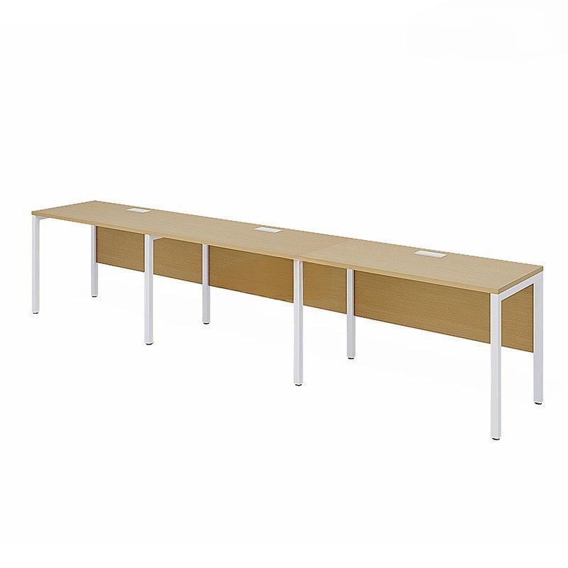 Cụm Bàn Làm Việc 3 Người Chân Sắt Có Yếm - BC44 3