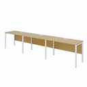 Cụm Bàn Làm Việc 3 Người Chân Sắt Có Yếm - BC44 3