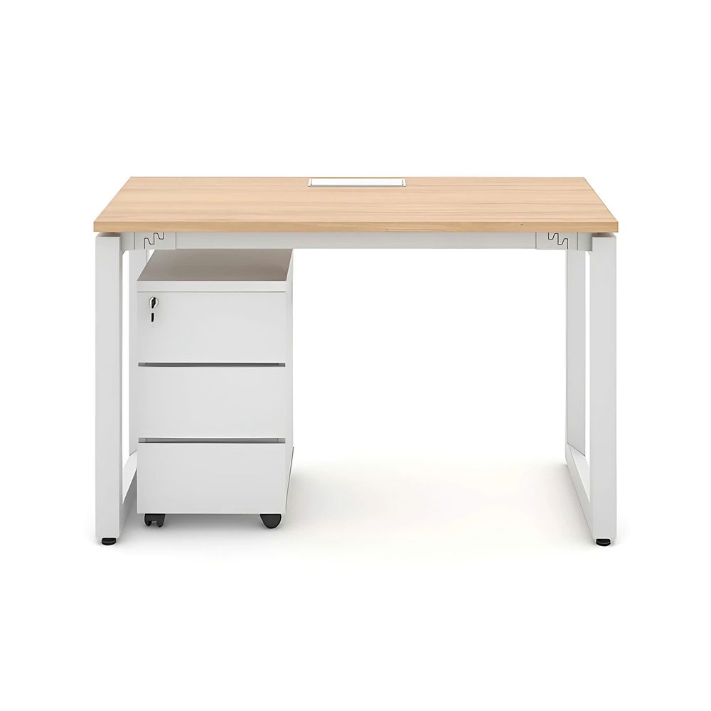 Bàn Làm Việc Chân Sắt U Hiện Đại - BLV123 3