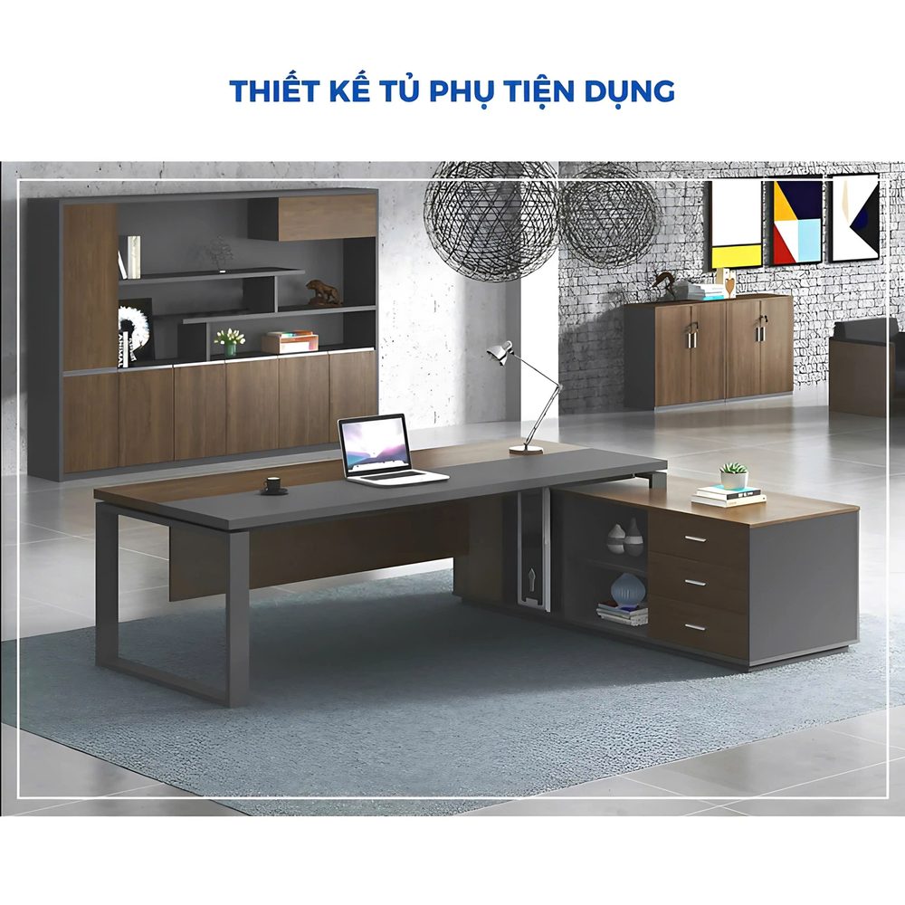 Bàn Giám Đốc Quản Lý Chân Sắt Có Yếm - BGĐ83 1