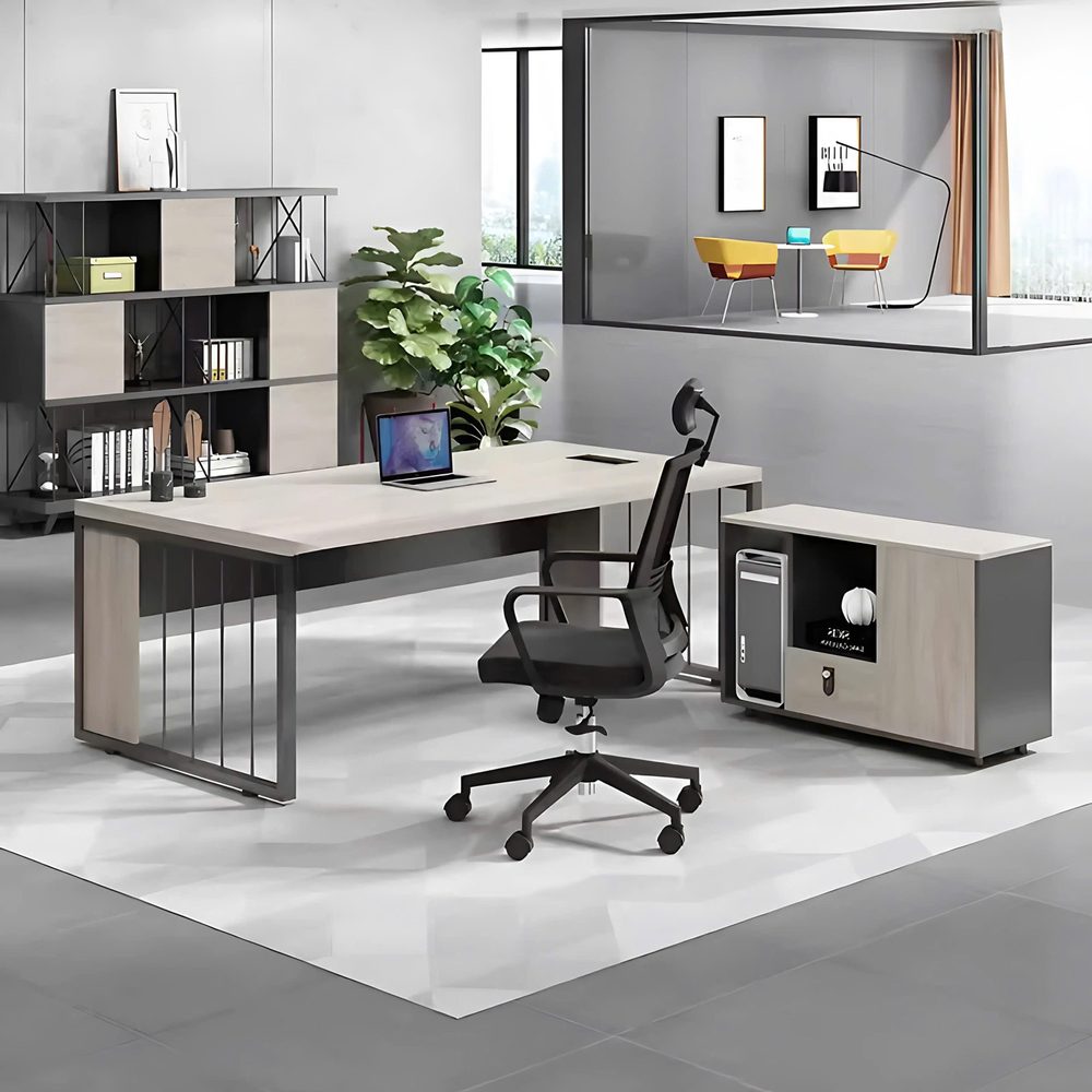 Bàn Giám Đốc Góc L Kết Hợp Tủ Rời - BGĐ85 2
