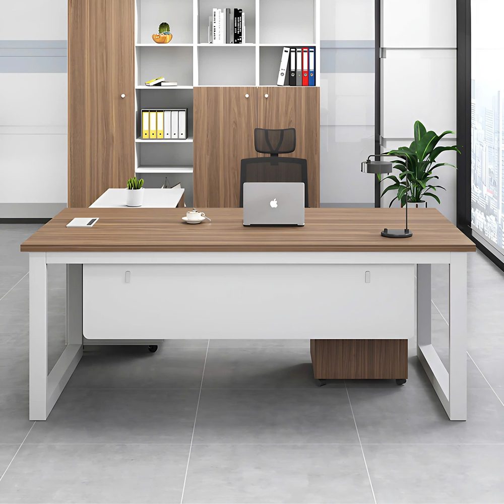 Bàn Giám Đốc Chân Sắt Chữ U Góc L - BGĐ87 2