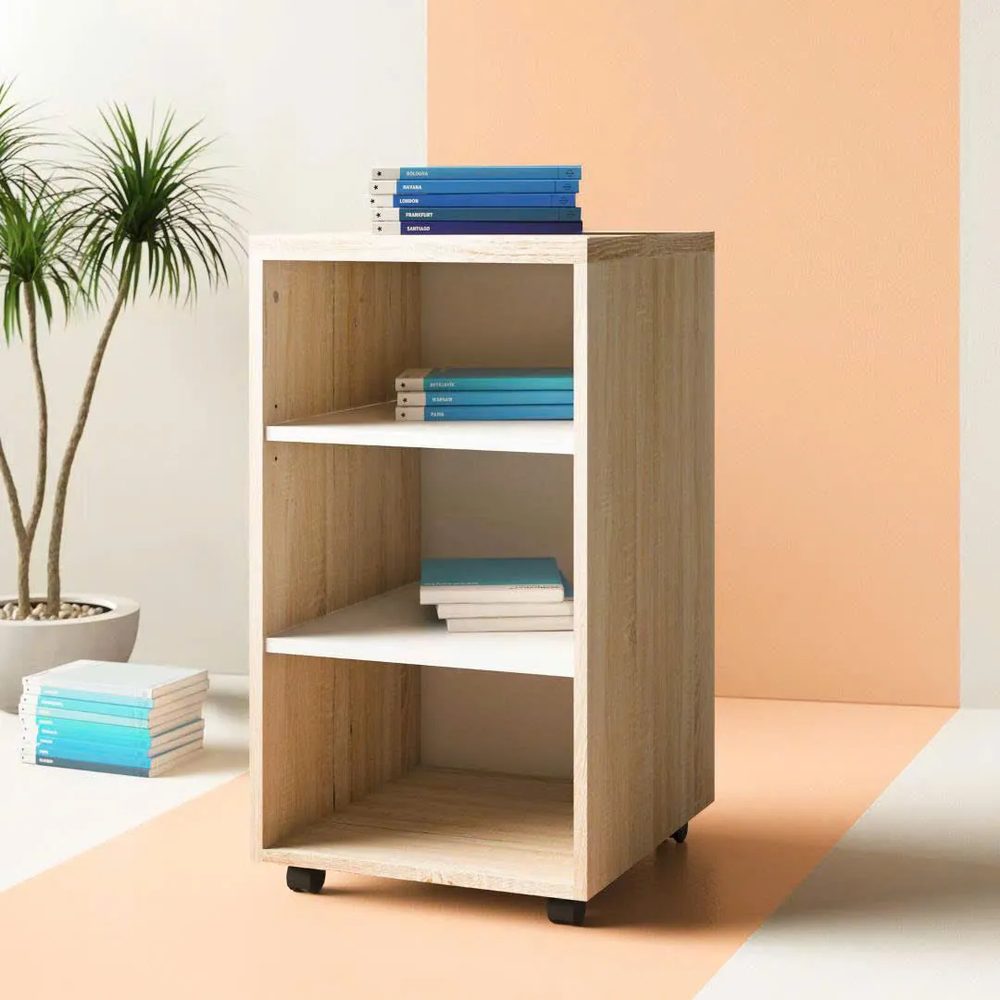 [TP48] Hộc Tủ 3 Ngăn Di Động Có Bánh Xe Nhỏ Gọn - TP48