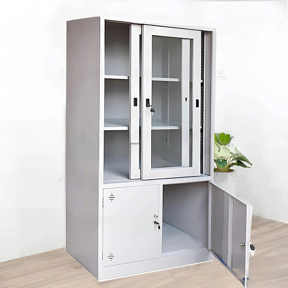 [TLK46] Tủ Locker Sắt 2 Cánh Kính Cửa Lùa - TLK46