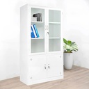 Tủ Locker Sắt 2 Cánh Kính Màu Trắng - TLK45 1