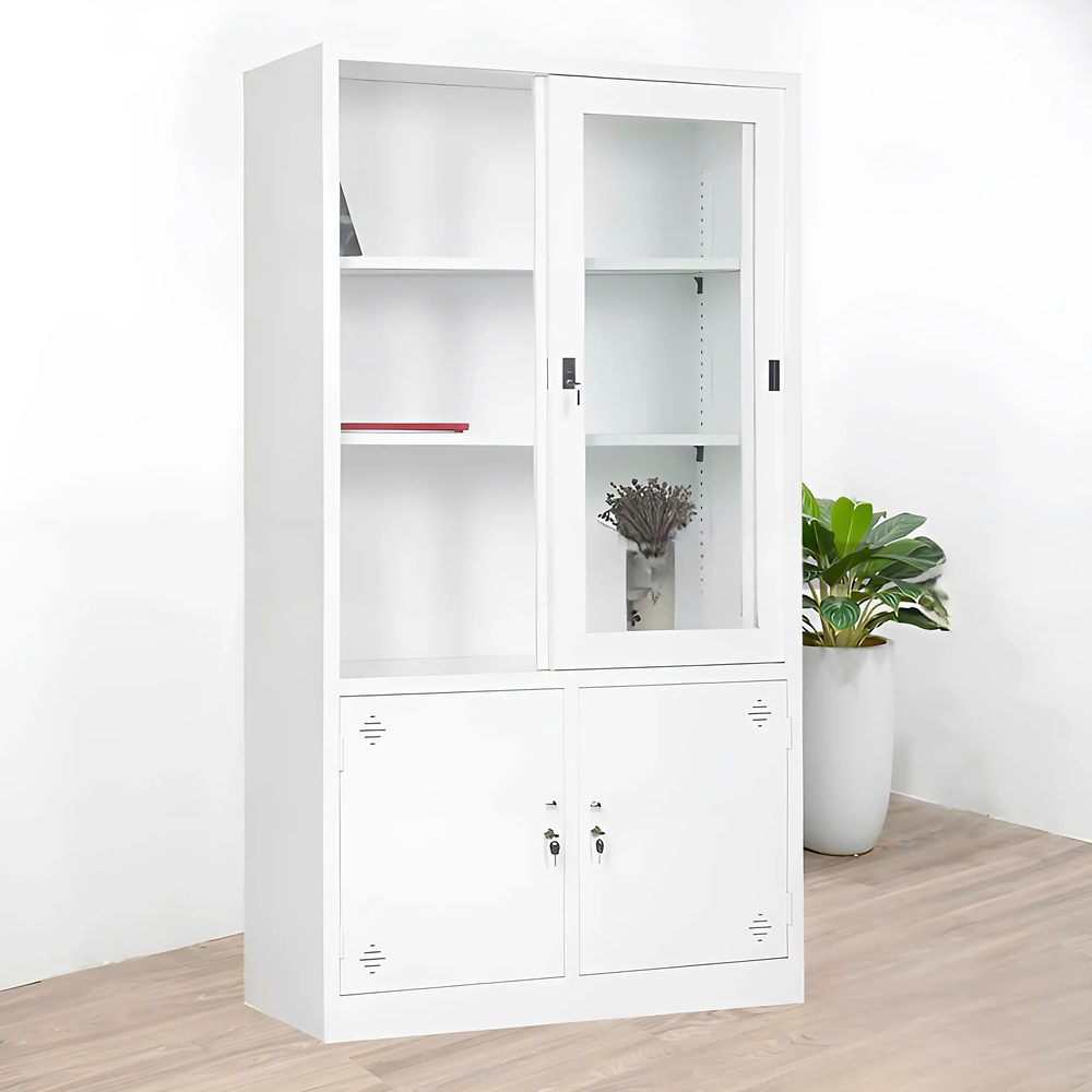 Tủ Locker Sắt 2 Cánh Trượt Màu Trắng - TLK44 2