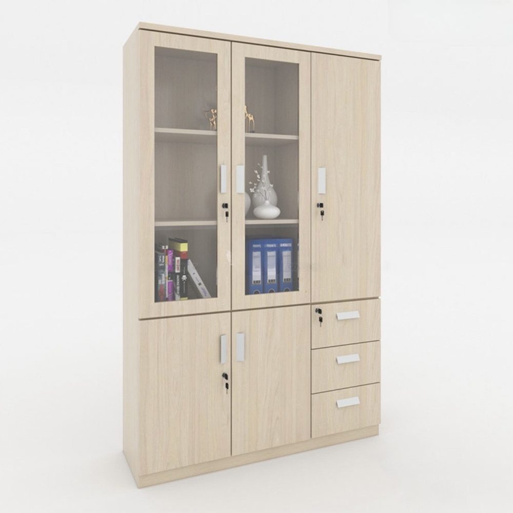 Tủ Tài Liệu 3 Cánh Gỗ MDF Phủ Melamine - THS77 1