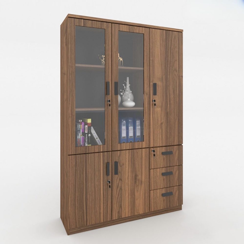 Tủ Tài Liệu 3 Cánh Gỗ MDF Phủ Melamine - THS77 2