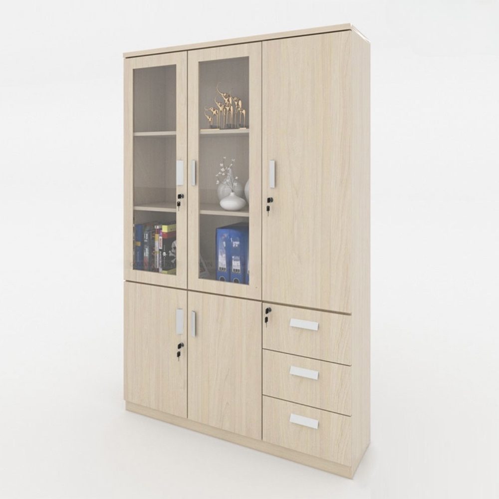 Tủ Tài Liệu 3 Cánh Gỗ MDF Phủ Melamine - THS77 4