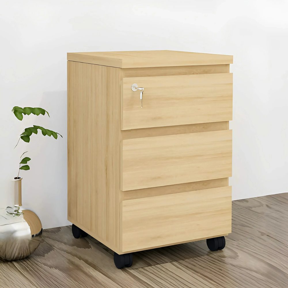 [TP28] Hộc Tủ Phụ 3 Ngăn Màu Vàng Vân Gỗ - TP28