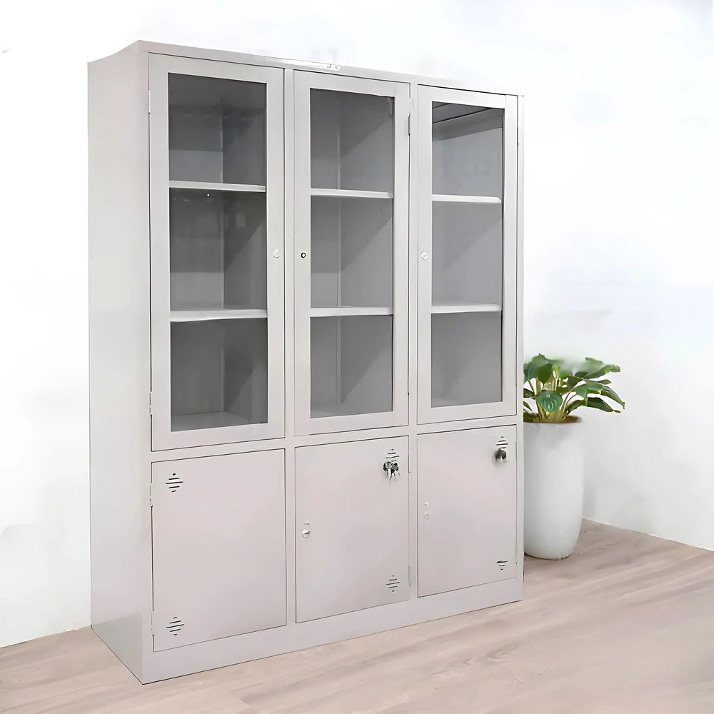 Tủ Locker Sắt Sơn Tĩnh Điện 3 Cánh Kính - TLK54 1