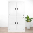 Tủ Locker Sắt 4 Ngăn Màu Trắng - TLK37 1