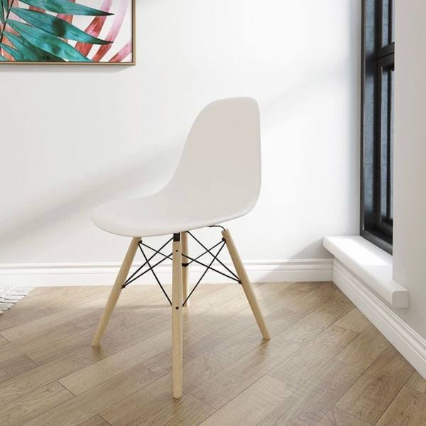 [CF1] Ghế Cà Phê Tiếp Khách Eames Nhựa Chân Gỗ - CF1