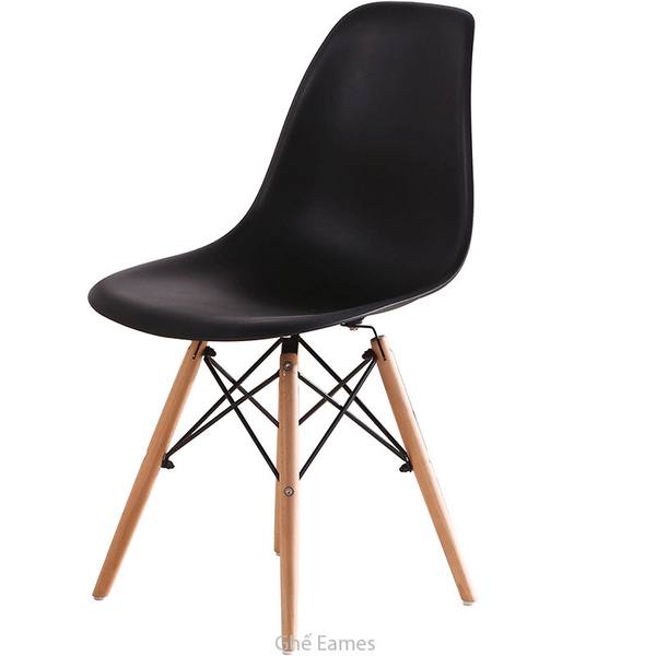 Ghế Cà Phê Tiếp Khách Eames Nhựa Chân Gỗ 1