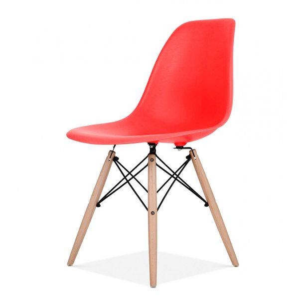 Ghế Cà Phê Tiếp Khách Eames Nhựa Chân Gỗ 2